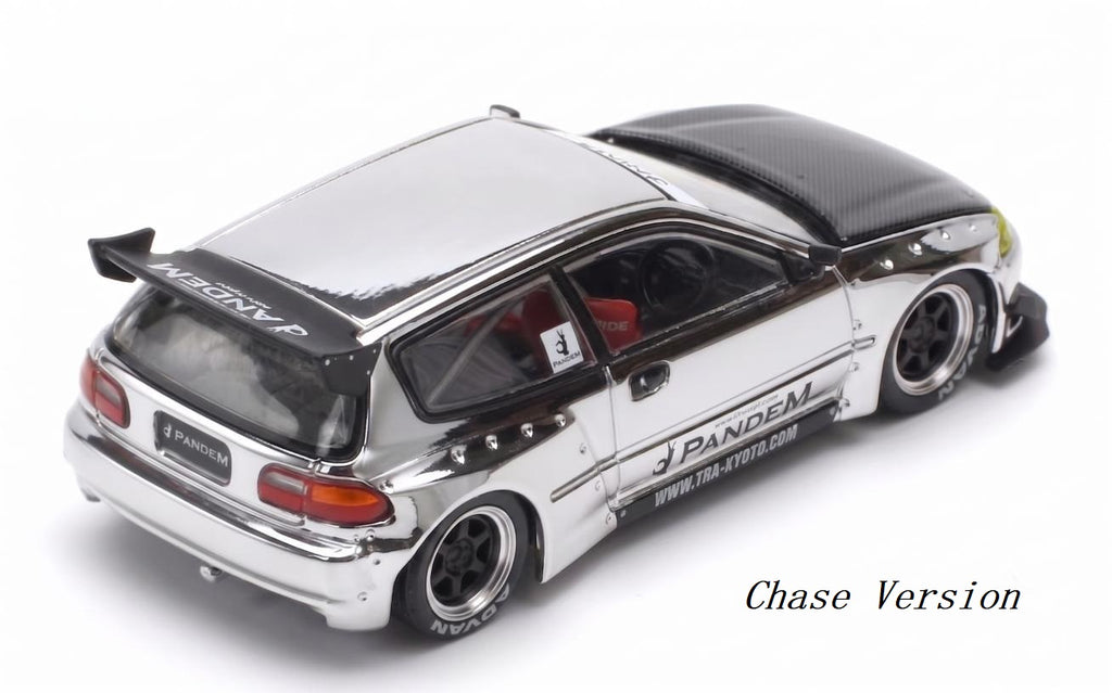 (Preorder) Pop Race x TS Exclusives 1/64 Pandem EG6 Silver Chrome