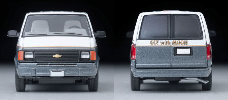 (Preorder) Tomica Limited Vintage LV-N344c Chevrolet Astro Van (MOONEYES) White/Gray
