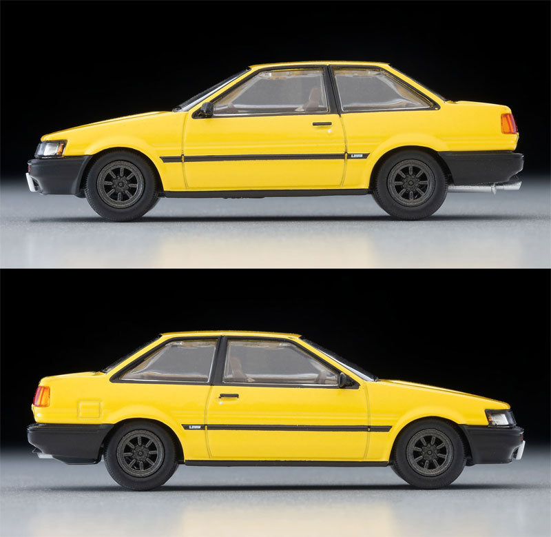 (Preorder) Tomica Limited Vintage NEO 1:64 Toyota Corolla Levin 2-door GT Car w/RS Watanabe Wheel E (Yellow) '83 Model LV-N284f