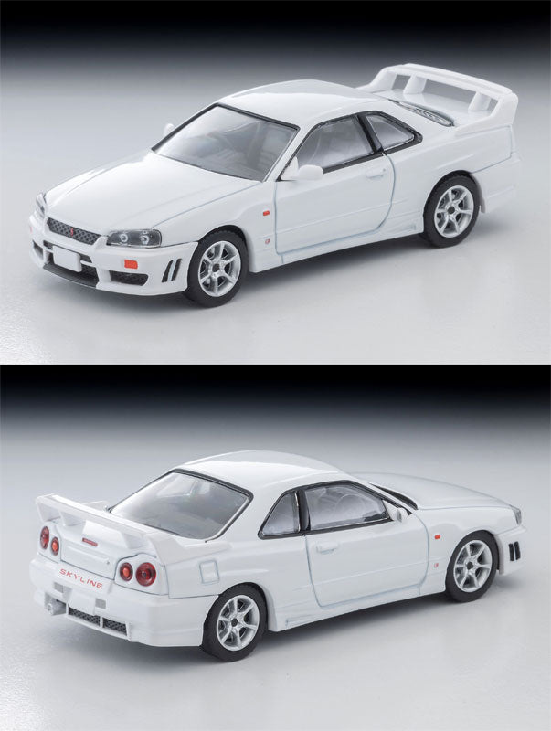 (Preorder) Tomica Limited Vintage NEO 1:64 Nissan Skyline ER34 25GT TURBO w/Option Part (White) 1998 Model LV-N365b