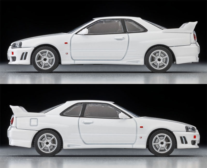 (Preorder) Tomica Limited Vintage NEO 1:64 Nissan Skyline ER34 25GT TURBO w/Option Part (White) 1998 Model LV-N365b
