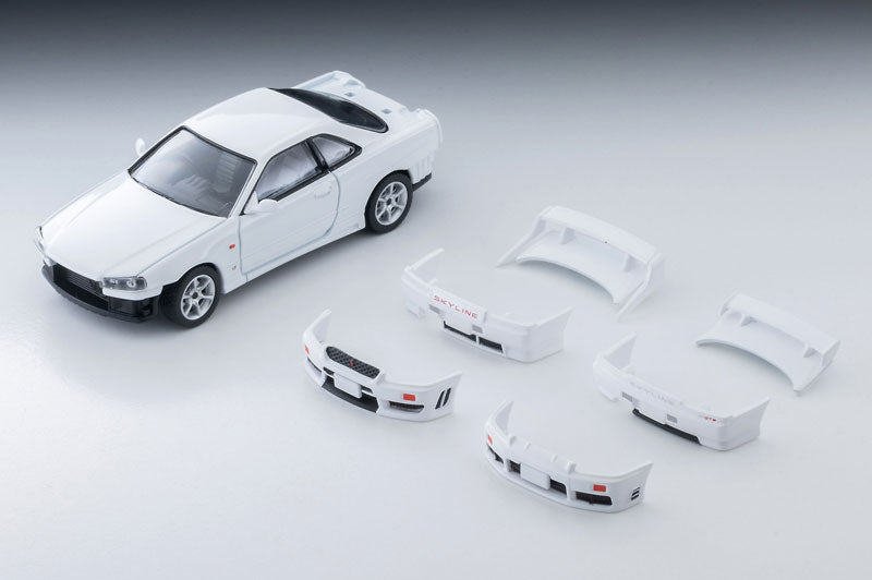 (Preorder) Tomica Limited Vintage NEO 1:64 Nissan Skyline ER34 25GT TURBO w/Option Part (White) 1998 Model LV-N365b