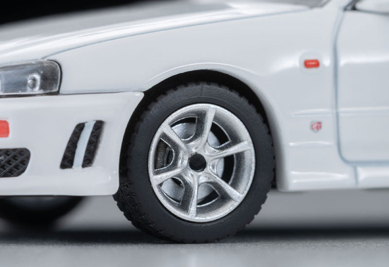 (Preorder) Tomica Limited Vintage NEO 1:64 Nissan Skyline ER34 25GT TURBO w/Option Part (White) 1998 Model LV-N365b