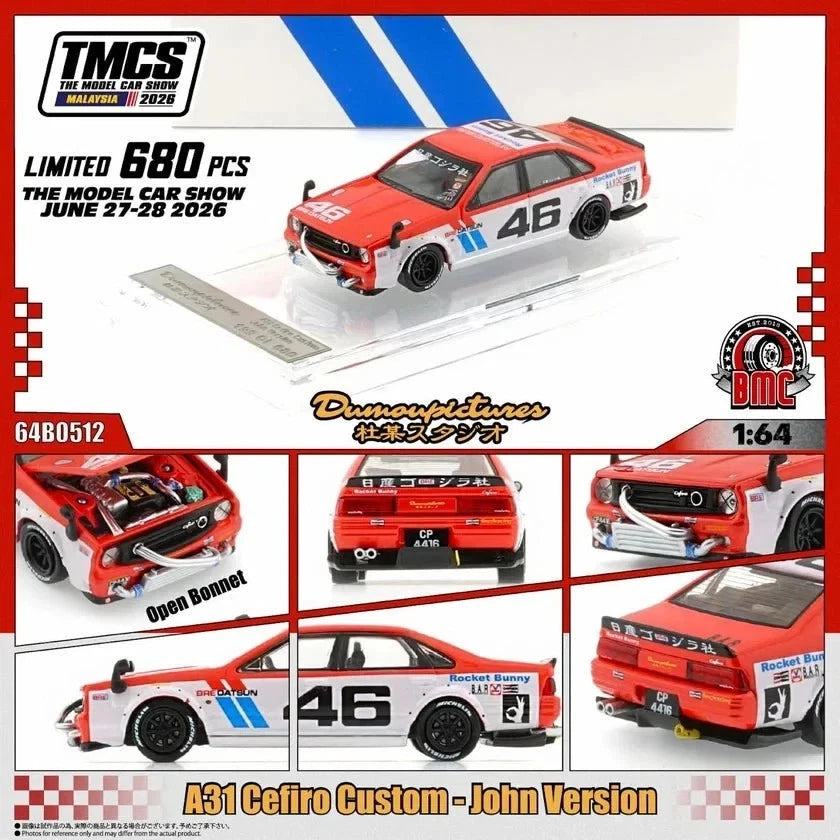 BM Creations 1:64 A31 Cefiro BRE DATSUN Rocket Bunny 64B0512 TMCS Malaysia 2026