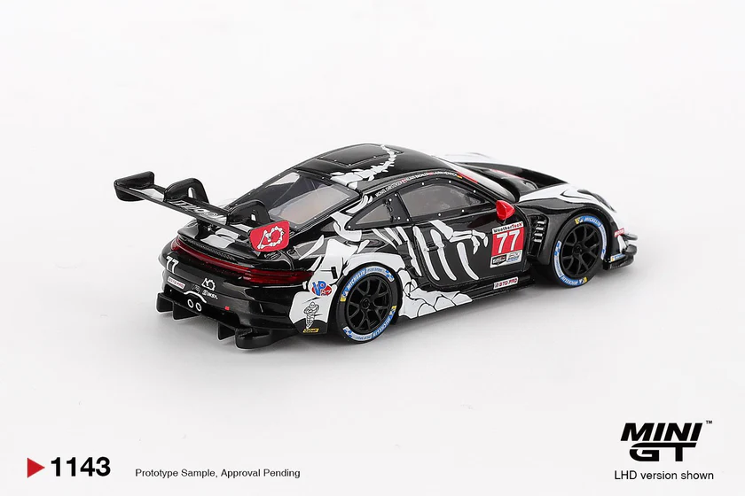 Mini GT 1:64 Porsche 911 GT3 R #77 AO Racing 2025 IMSA Petit Le Mans #1143