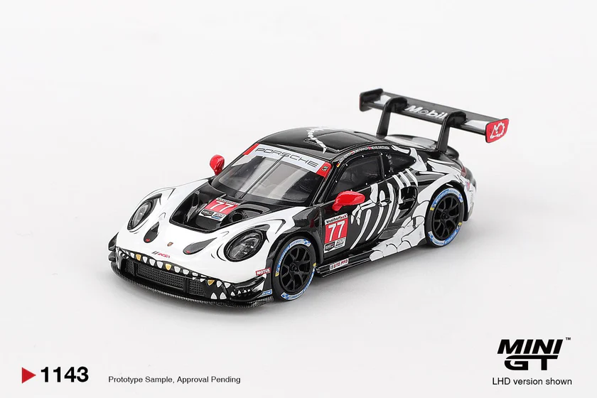 Mini GT 1:64 Porsche 911 GT3 R #77 AO Racing 2025 IMSA Petit Le Mans #1143