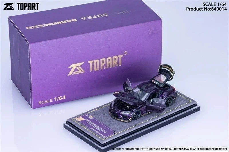 Top Art 1:64 Toyota Supra A90 DarwinPro Metallic Purple Full-open