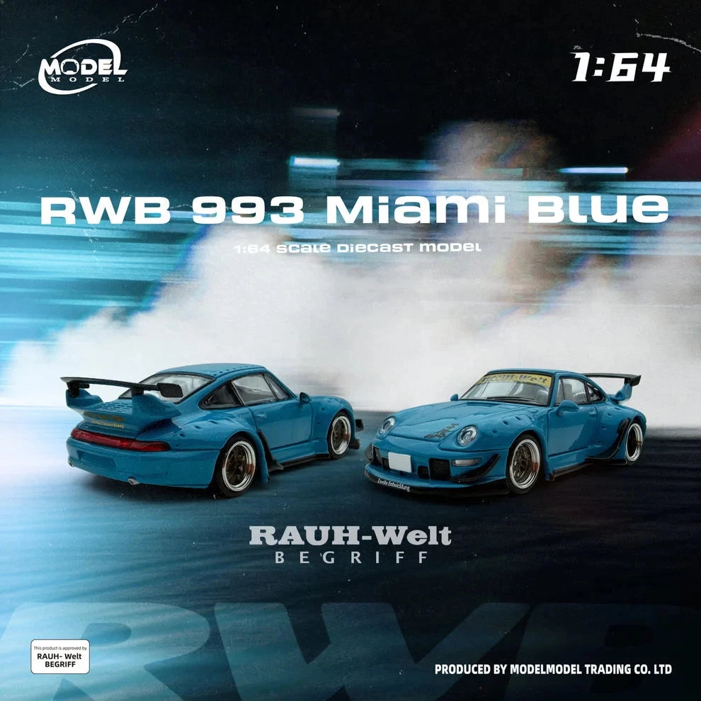 MODELMODEL 1/64 RWB 993 Miami Blue (Paper Box) MM64-RWB993-005