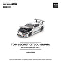 Pop Race 1/64 TOP SECRET GT300 Toyota Supra - Silver Chrome
