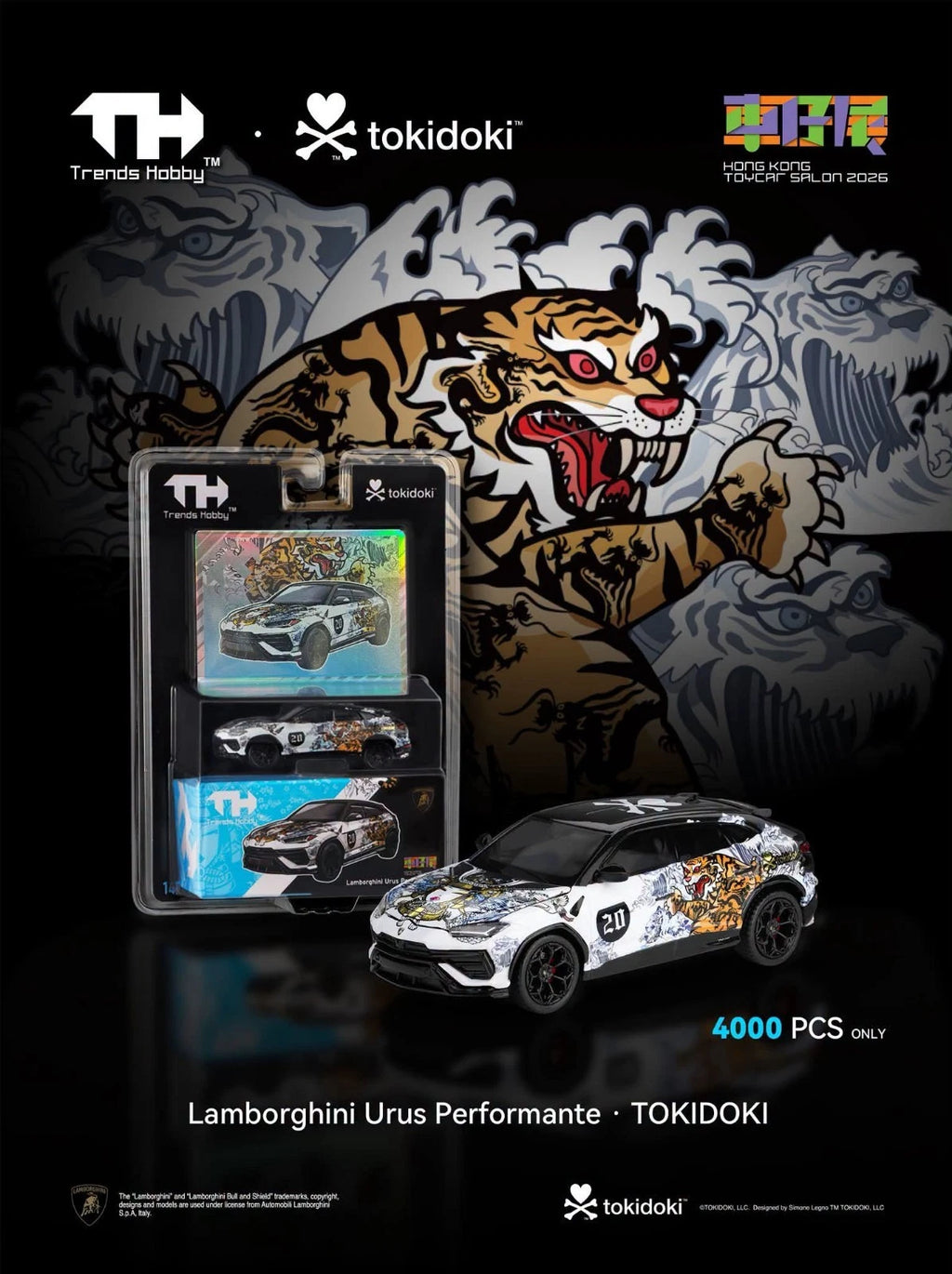 Trends Hobby x tokidoki 1:64 Lamborghini Urus Performante HK Toycar Salon 2026
