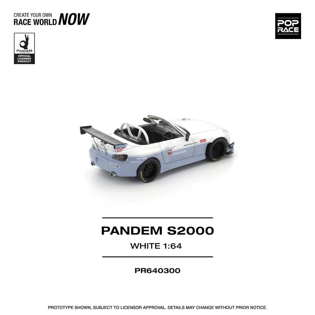 Pop Race 1:64 Pandem Honda S2000 White