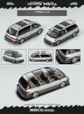 MORTAL 1/64 Toyota Previa Silver/Gray Dual Tone Diecast