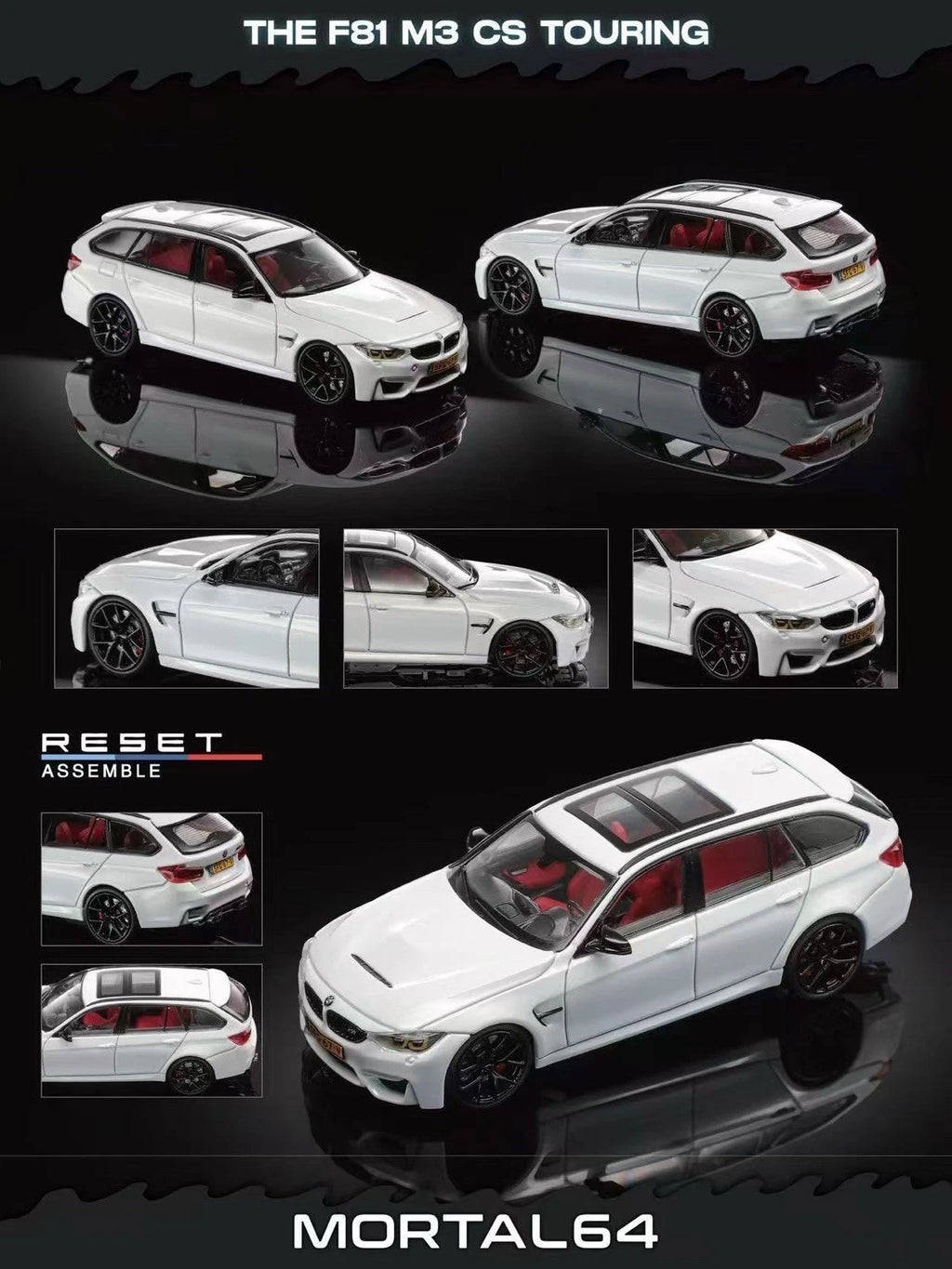 MORTAL 1:64 M3 F81 CS Touring (blue/white)