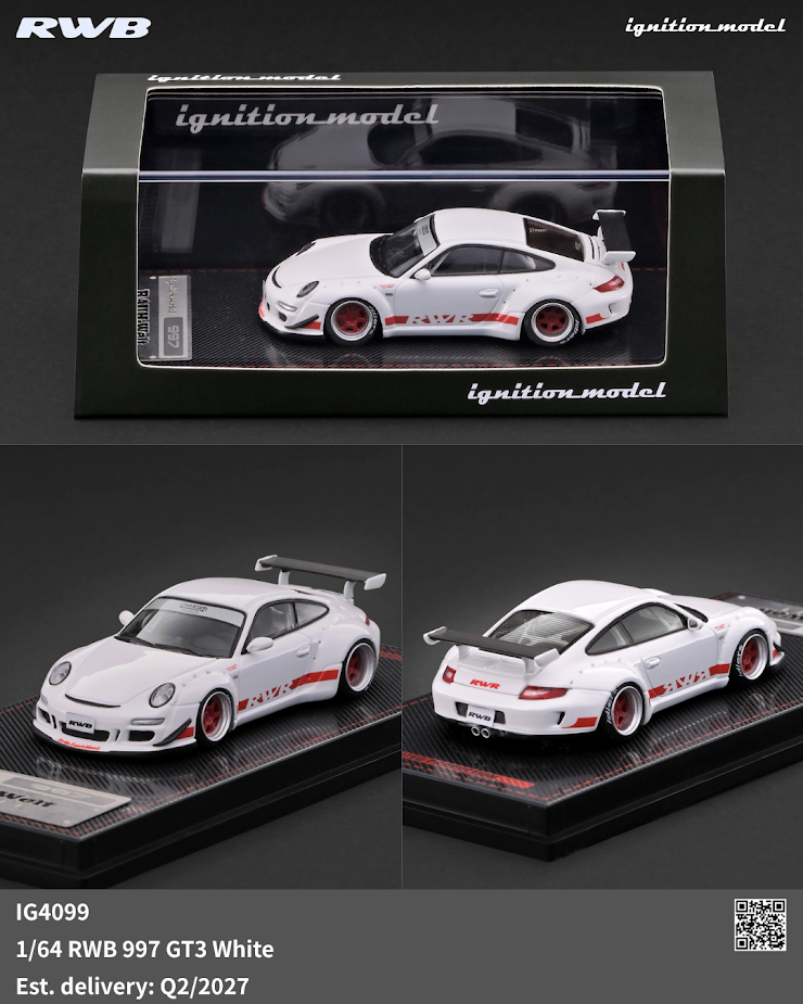 (Preorder) Ignition Model 1:64 Rauh-Welt Begriff RWB 997 GT3 – White