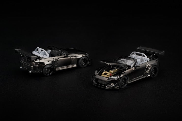 (Preorder) Pop Race 1:64 Honda S2000 PANDEM  Dark Chrome PRDC019