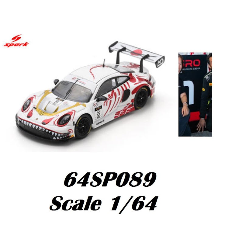 (Preorder) Spark 1:64 Porsche GT3 R No.8 AO Racing Winner Suzuka 1000km 2026 L. Heinrich - A. Picariello - J. Andlauer with Pit Board
